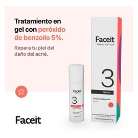 Peróxido De Benzoilo 5% Contra Barros Y Espinillas 30gr Faceit sistema antiacne Gel secante
