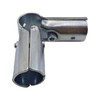90 Degree 3-Way Pipe Connector, Stainless Steel End Rail Clamps,