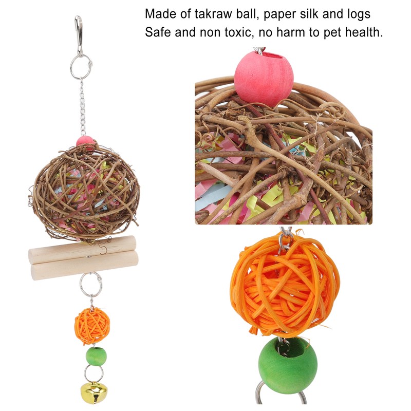 Parrot Cage Shredder Toy Bird Chewing Foraging Shredder Toy for