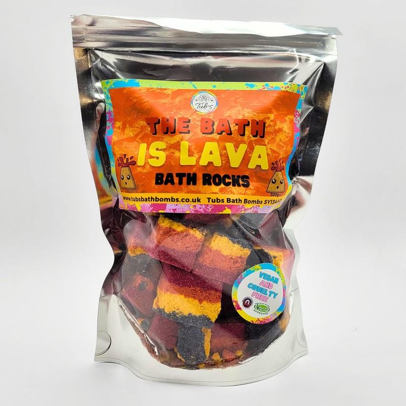 The Bath is Lava! Bath Rocks Bath Bombs, Volcano Floor