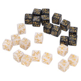 24 Dice Counters Acrylic Marble Creature Stats Clear Numbers Compatible Card Game Dice Counter