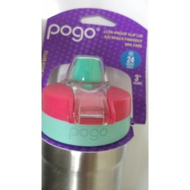 POGO 12 Oz MINT PINK Stainless Steel Vacuum Insulated WATER BOTTLE SOFT STRAW
