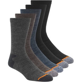 Men's Weatherproof Vintage Outdoor Wool Blend Crew Socks 5-pack, Size 6-12 (Multi-Color)