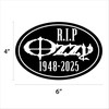 Imagine This Company Rip Ozzy 1948-2025 Oval Shaped Car Magnet;