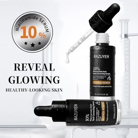 Suero de niacinamida al 10% para la cara, con Pantenol y Arbutina, 1.0 fl oz | Ayuda a mejorar el tono desigual de la piel, iluminador, calmante e hid