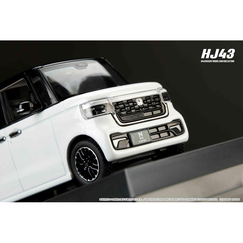 1/43 Honda N-BOX CUSTOM Platinum White Pearl & Black