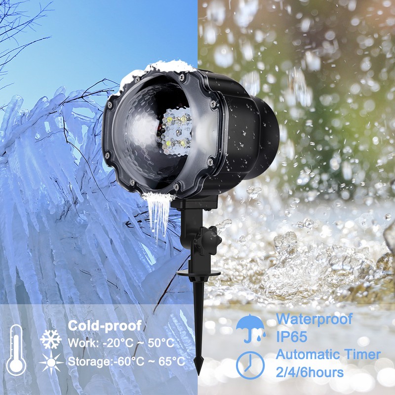 LED Snowfall Lights, LED Projector Snow Falling Lights for Garden,