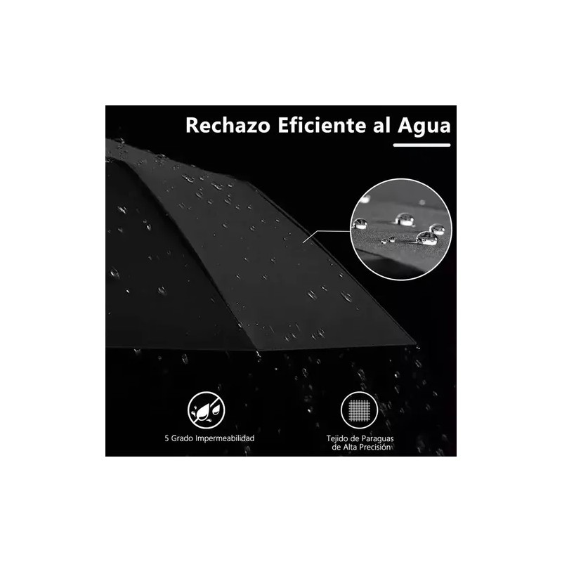 Paraguas Plegable Automático VABESSA con Protección UV y 10 Varillas