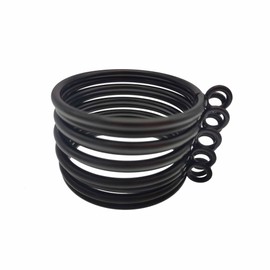 20PCS 45MM Black Metal Curtain Ring with Eyelet and 20pcs Metal Drapery Pin Hooks for Pencil Pleat Curtain