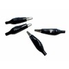 Proops Crocodile Clips with Protective Insulation Cover, Black, Pack of