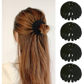 Aokid Pinzas mágicas para el cabello con forma de nido de pájaro - Nuevos accesorios para el cabello 2026 para mujeres con cabello grueso o fino, moldes para moños expandibles, pasadores de plástico p