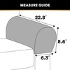 PrinceDeco Thick Velvet Stretch Armrest Covers for Chairs and Sofas