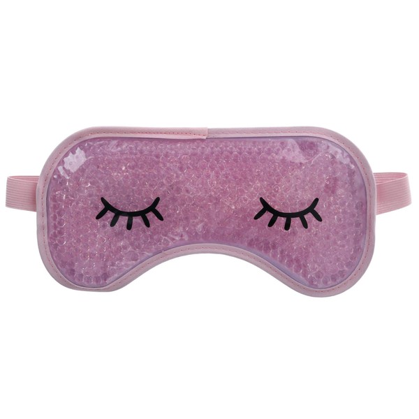 Fashion Smart Women's Lemon Lavender Warm or Cold Relaxing Gel Eye Mask, Pink, One Size