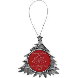 Undisclosed Plastic Pewter finish Tree Shaped Ornament