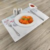 ABAKUHAUS Christmas Place Mats Retro Washable Fabric Dining Room Kitchen