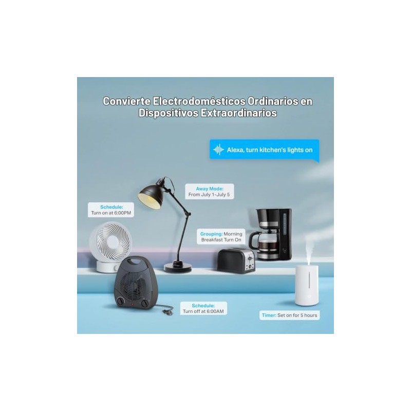 Kasa Smart Plug Ultra Mini 15A, toma Wi-Fi para el