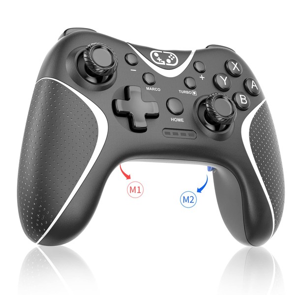 Switch コントローラー 2024アップグレード Sungale スイッチ プロコン 自動連射/連射ホールド 背面ボタン付き マクロ機能 Bluetooth5.0接続