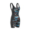 Sublimated One-Piece Swimming Costume with Bra Padded Support & Boyleg