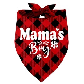 Mama’s Boy Dog Bandana, Dog Mom's Boy Gift Dog Bandana, Pet Scarf Accessories, Printed Dog Bandanas Gift for Dog Lover Birthday or Christmas, for Small Medium Large Dogs(N1)