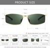 SUNGAIT Ultra Lightweight Polarized Sunglasses Men Rectangular Metal Frame with
