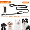 TwoEar 4FT 1IN Strong Black Dog Leash with 2 Padded