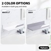 YOHOM Adhesive White Floating Shelves Bathroom Wall Organizer Shower Caddy