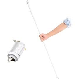 Magic Goods 4.7 inches (120 mm) Magic Appearing Cane, Metal Stick, Magic Trick Stick, Expandable Stick (White)