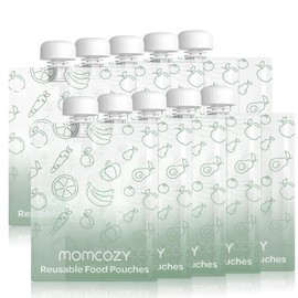 Momcozy Reusable Baby Food Pouches for Toddlers,BPA Free Plastic,Food Safe,Freezer Safe,Refillable for Applesauce Yogurt & Puree Squeeze Pouch,10 packs,5oz