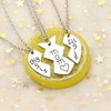 3pcs Stainless Steel Mother Daughter Pendant Necklace - Mom Big