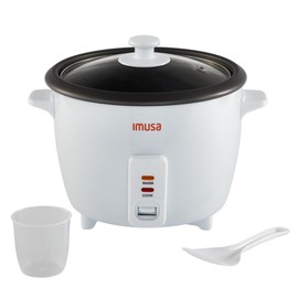 IMUSA Electric Rice Cooker 16 Cup Cooked 8 Cup Uncooked – Ceramic Nonstick Pot, Multi Cooker for Rice, Quinoa, Oatmeal, Stew – Keep Warm Function – Compact for Kitchen Dorm RV