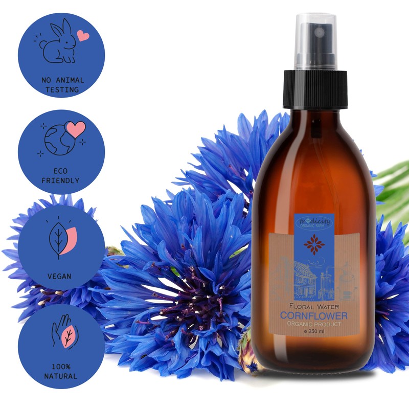 Organic Farm Organic Cornflower Water - Flower Water Anti-Dark Circles,