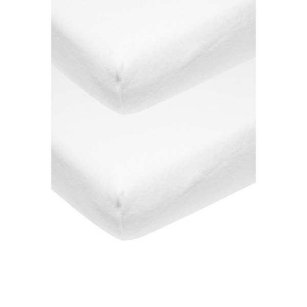 Meyco Baby Uni Molton Stretch Fitted Sheets Pack of 2