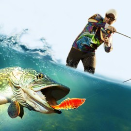 Bass Lures | Fishing Lures for Bass Trout - Swimming Action Floating Artificial Swimbait for Catfish Crappie Sea Freshwater and Saltwater