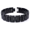 Black Tungsten Carbide 16MM Men's Link Bracelet Sz 8.5"