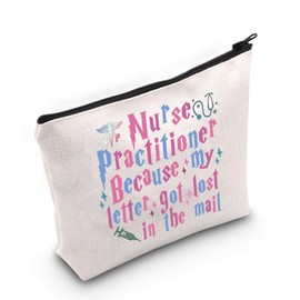 JNIAP Nurse Practitioner NP Cosmetic Bag Nursing Gift Nurse Practitioner Because My Letter Got Lost In The Mail Makeup Pouch(because)