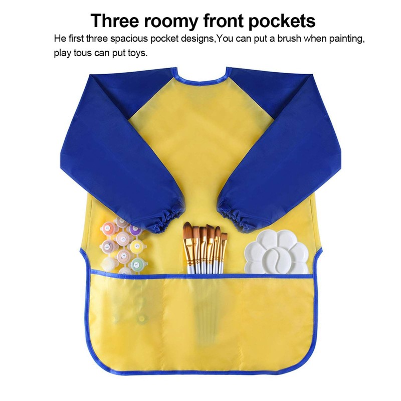 Fangehong 4 Pack Kids Aprons for Painting, Kids Art Aprons,