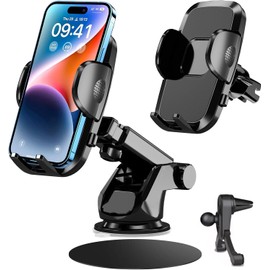 Soporte Celular Automóvil 3 en 1,Base Celular Auto Tablero,Soport Celular Auto,Soporte Universal para ParabrisasSalpicaderoVentilación, Accesorios... 