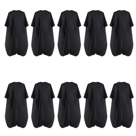 Black Waterproof Hair Salon Cape Professional Barber Cape with Metal Snap Closure Hair Cutting Cape (Black-20 Pack)
