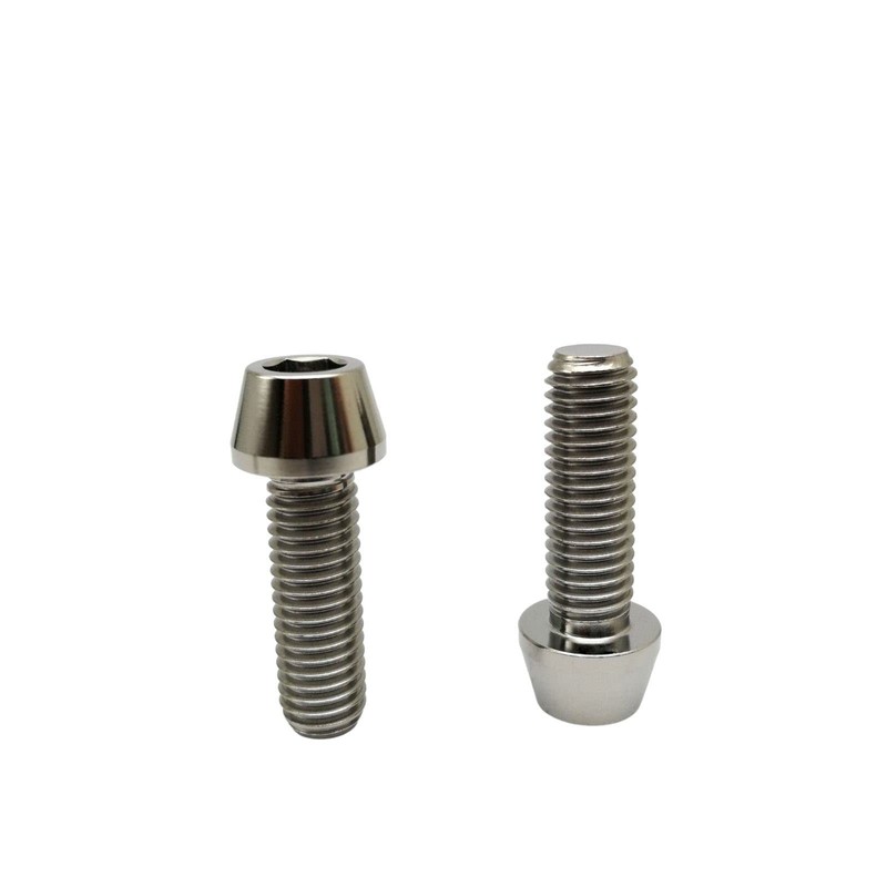 RISON Titanium Bolts M6 x 1.0 x 22 mm Conical