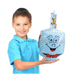 Rite Lite Inflatable Chanukah Dreidel Decoration - Hanukkah Gifts, Blow Up Outdoor Indoor Yard Décor Goodie Bag Rewards Jewish Holiday Party Favors Toys For Kids 24"H