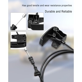 Hood Latch Release Cable Fit for Chevy GMC C/K 1500 Suburban Tahoe 1995-1999 C/K 2500 3500 GMC Yukon 1995-2000, Replace 912-014 15769412 15741109 15016468 15728525