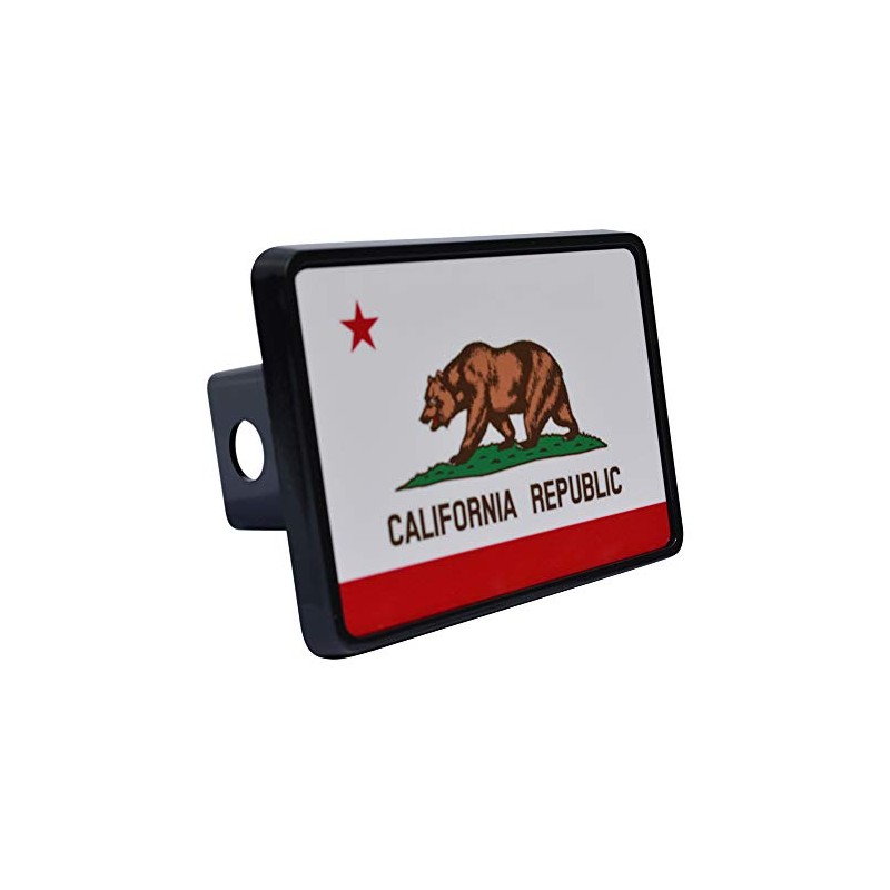 California State Flag Trailer Hitch Cover Plug CA