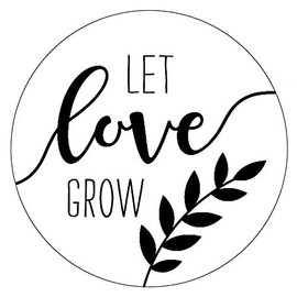 Schokoladenseite 48 x Stickers 40 mm Wedding Flower Seeds Grow Label 186401, Sticker Suitable for Wedding Guest Gift Christening Communion Birthday Party Gifts Presents