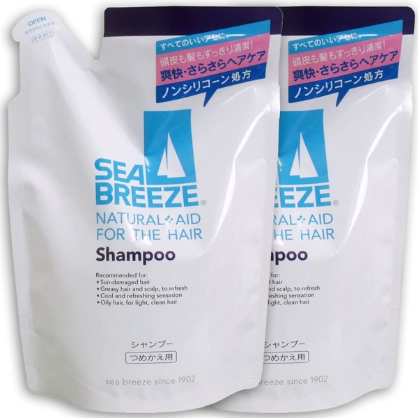 Sea Breeze Shampoo Refill 13.5 fl oz (400 ml) x 2 Sets