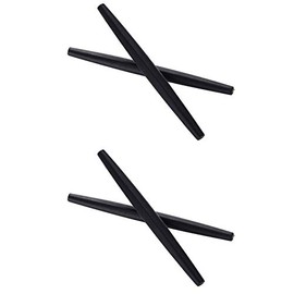 NicelyFit Temple Earsocks Sleeves Replacement for Oakley Eyeglass Frame OX3107 OX3093 OX5050 OX5072 OO4020 OO4036 OO6006 (2 Pairs of Satin Black)