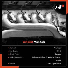 A-Premium Right Side Exhaust Manifold Kit W/Gasket & Bolts [2.3L 2.9L] Compatible with Ford Ranger 1986-1992, Bronco II 1986-1990, Replace# E6TZ-9430-A