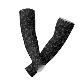 yicomon UV Sun Protection Arm Sleeves for Women Men, Cat Cute Animal Paint Summer Cooling Arm Sleeve for Driving Sports Cycling (L)