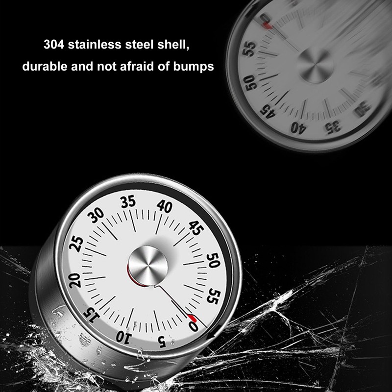 Visual Timer Multifunctional Retro Round Mechanical Visual Timer for Kitchen