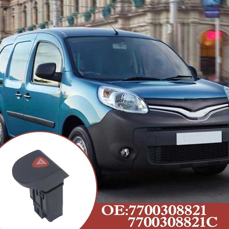 HISports Hazard Switch 7700308821, Hazard Switch Compatible with Renault Kangoo