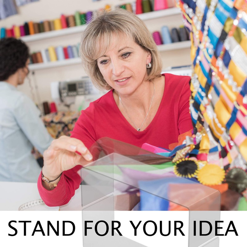 3R W Design Clear Acrylic Plastic Cabinet Display Stand -